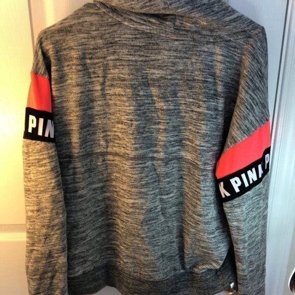 S Pink Victoria Secret grey cowl pullover sweater - Picture 7 of 10